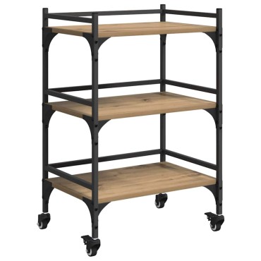 vidaXL Καρότσι Κουζίνας Artisan Oak 50x35x75.5 εκ