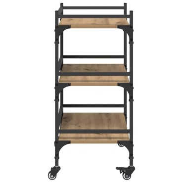 vidaXL Καρότσι Κουζίνας Artisan Oak 50x35x75.5 εκ