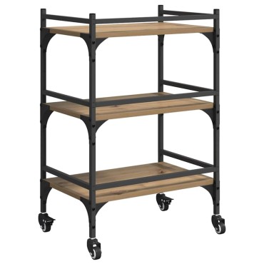 vidaXL Καρότσι Κουζίνας Artisan Oak 50x35x75.5 εκ