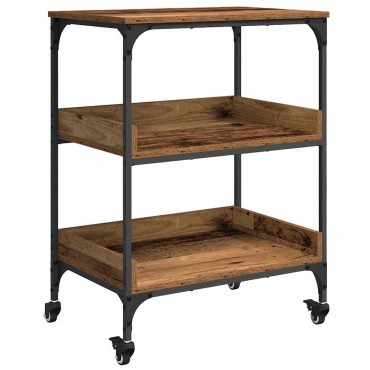 vidaXL Καρότσι Κουζίνας Παλιό Ξύλο 60x41x80.5cm