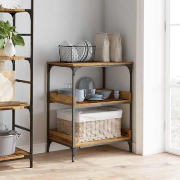 vidaXL Καρότσι Κουζίνας Παλιό Ξύλο 60x41x80.5cm