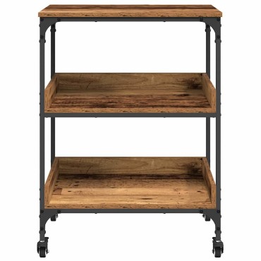 vidaXL Καρότσι Κουζίνας Παλιό Ξύλο 60x41x80.5cm