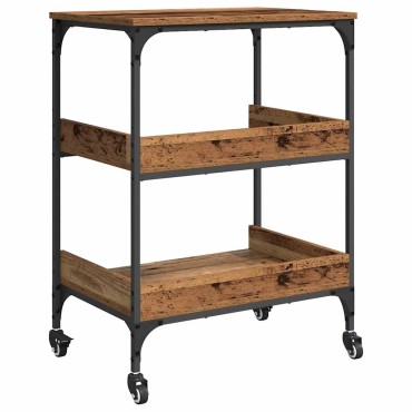vidaXL Καρότσι Κουζίνας Παλιό Ξύλο 60x41x80.5cm