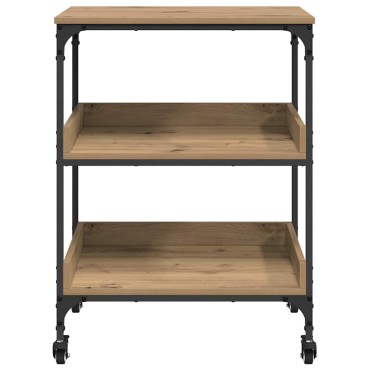 vidaXL Καρότσι Κουζίνας Artisan Oak 60x41x80.5cm