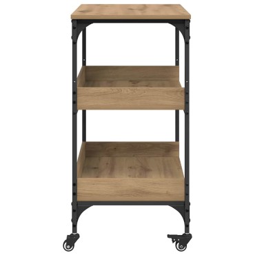 vidaXL Καρότσι Κουζίνας Artisan Oak 60x41x80.5cm