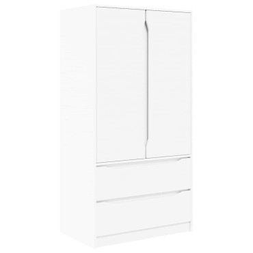 vidaXL Ντουλάπι Λευκός 79,5x49x156cm Μηχανικά επεξεργασμένο ξύλο