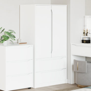 vidaXL Ντουλάπι Λευκός 79,5x49x156cm Μηχανικά επεξεργασμένο ξύλο