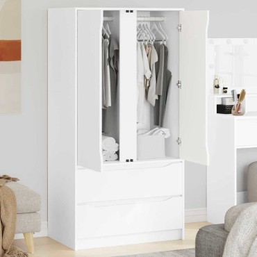 vidaXL Ντουλάπι Λευκός 79,5x49x156cm Μηχανικά επεξεργασμένο ξύλο