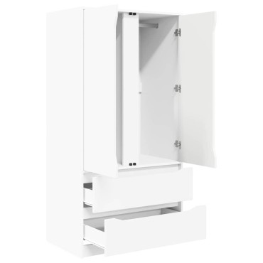 vidaXL Ντουλάπι Λευκός 79,5x49x156cm Μηχανικά επεξεργασμένο ξύλο