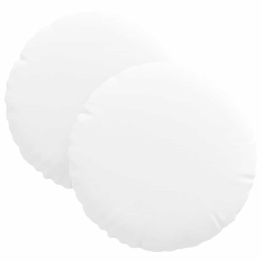 vidaXL Μαξιλάρια καθισμάτων 2 pcs ύφασμα Λευκό 30x13 εκ