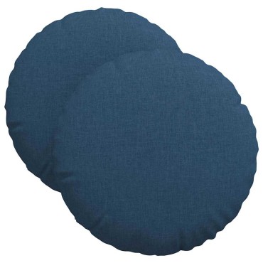 vidaXL Μαξιλάρια καθισμάτων 2 pcs ύφασμα Μπλε 40x13 εκ