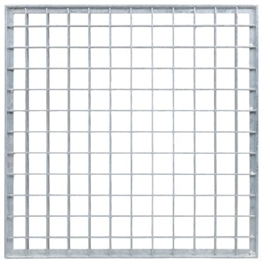 vidaXL Σίτα Ασημί 40 x 40 x 2 cm Γαλβανισμένο Ατσάλι Ψυχρής Βύθισης