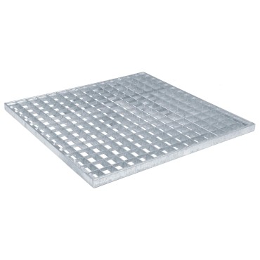 vidaXL Σίτα Ασημί 50 x 50 x 2 cm Γαλβανισμένο Ατσάλι Ψυχρής Βύθισης