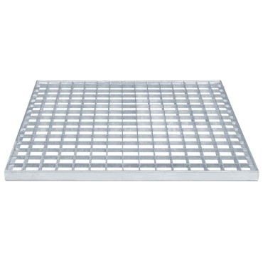 vidaXL Σίτα Ασημί 50 x 50 x 2 cm Γαλβανισμένο Ατσάλι Ψυχρής Βύθισης