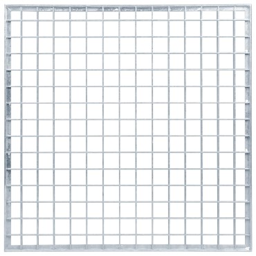 vidaXL Σίτα Ασημί 50 x 50 x 2 cm Γαλβανισμένο Ατσάλι Ψυχρής Βύθισης