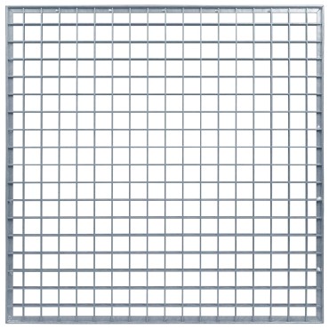 vidaXL Σίτα Ασημί 60 x 60 x 2 cm Γαλβανισμένο Ατσάλι Ψυχρής Βύθισης