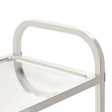 vidaXL Τρόλεϊ Κουζίνας με 5 Ράφια 107x55x147cm από Ανοξείδωτο Ατσάλι 1 τεμ.