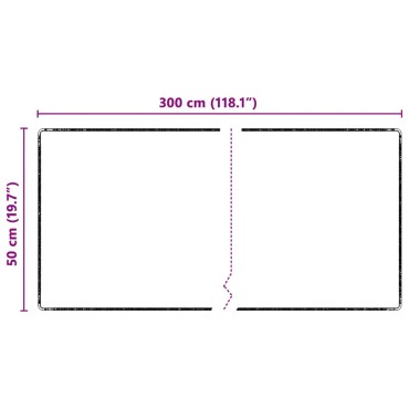 vidaXL Δερμάτινο Χαλί Γκρι 50x300cm 100% Πολυπροπυλένιο Τούφτα