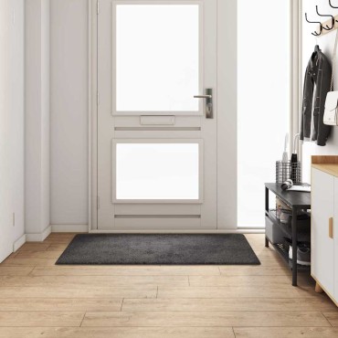 vidaXL Δερμάτινο Χαλί Γκρι 80x150cm 100% Πολυπροπυλένιο Τούφτα