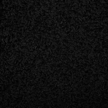 vidaXL Δερμάτινο Χαλί Μαύρο 50x250cm 100% Πολυπροπυλένιο Τούφτα