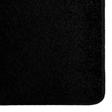 vidaXL Δερμάτινο Χαλί Μαύρο 100x200cm 100% Πολυπροπυλένιο Τούφτα
