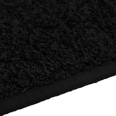 vidaXL Δερμάτινο Χαλί Μαύρο 100x200cm 100% Πολυπροπυλένιο Τούφτα