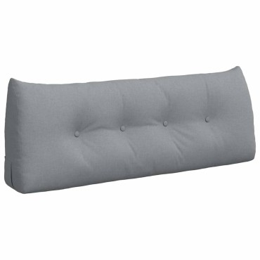 vidaXL Μαξιλάρι Πλάτης Ανοιχτό γκρι 120 x 24 x 50 εκ ύφασμα
