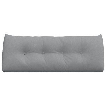 vidaXL Μαξιλάρι Πλάτης Ανοιχτό γκρι 120 x 24 x 50 εκ ύφασμα