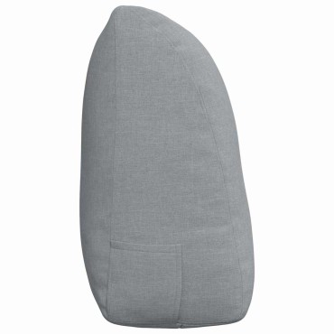 vidaXL Μαξιλάρι Πλάτης Ανοιχτό γκρι 120 x 24 x 50 εκ ύφασμα
