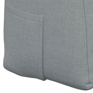 vidaXL Μαξιλάρι Πλάτης Ανοιχτό γκρι 120 x 24 x 50 εκ ύφασμα