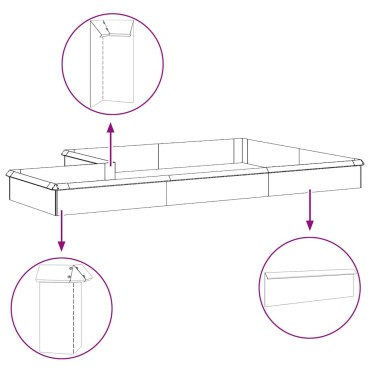 vidaXL Φράκτης σαλιγκαριών 100 x 3,5 x 25 εκ Γαλβανισμένος Χάλυβας