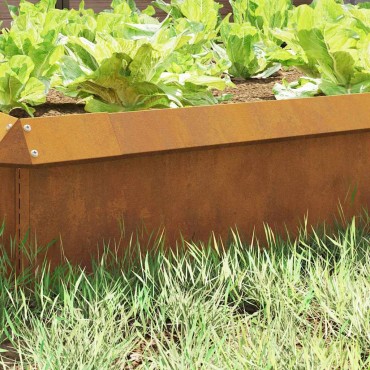 vidaXL Φράκτης σαλιγκαριών 100 x 3,5 x 25 εκ Σκ rusty