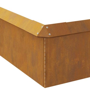 vidaXL Φράχτες με σαλιγκάρια 20 τμχ. 100 x 3,5 x 25 εκ Σκ rusty