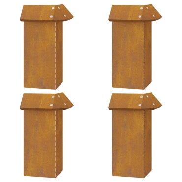 vidaXL Φράχτες με σαλιγκάρια 20 τμχ. 100 x 3,5 x 25 εκ Σκ rusty