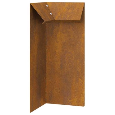 vidaXL Φράχτες με σαλιγκάρια 16 τμχ. 100 x 3,5 x 25 εκ Σκ rusty