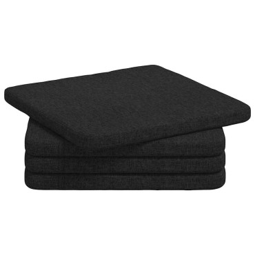 vidaXL Μαξιλάρια καθισμάτων 4 pcs ύφασμα Μαύρο 40x40x3cm