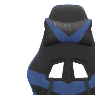 vidaXL Καρέκλα Gaming Μαύρο/Μπλε από Συνθετικό Δέρμα 57,5x59,5x(121-131)cm 1 τεμ.