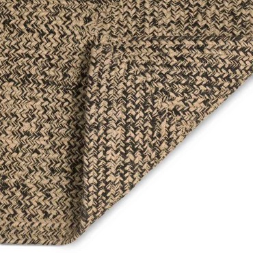 vidaXL Χαλί Περιοχής Φυσικό και Μαύρο 160x230cm Γιούτα
