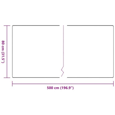 vidaXL Δερμάτινο Χαλί Ανθρακί 80x500cm 100% Πολυπροπυλένιο
