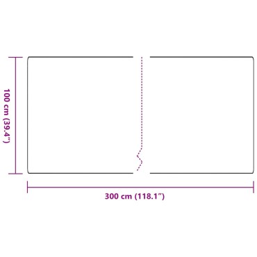 vidaXL Δερμάτινο Χαλί Ανθρακί 100x300cm 100% Πολυπροπυλένιο