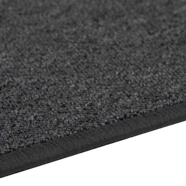 vidaXL Δερμάτινο Χαλί Σκούρο Γκρι 100x100cm 100% Πολυπροπυλένιο