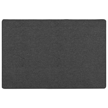 vidaXL Δερμάτινο Χαλί Σκούρο Γκρι 100x150cm 100% Πολυπροπυλένιο