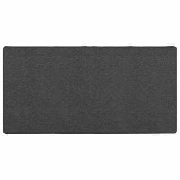 vidaXL Δερμάτινο Χαλί Σκούρο Γκρι 100x200cm 100% Πολυπροπυλένιο