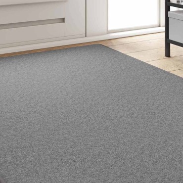 vidaXL Δερμάτινο Χαλί Ανοιχτό γκρι 100x300cm 100% Πολυπροπυλένιο