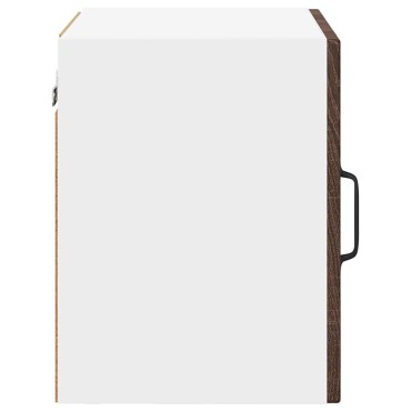 vidaXL Ντουλάπι τοίχου από γυαλί PORTO Καφέ δρυς 40x31x40cm 1 τεμ.