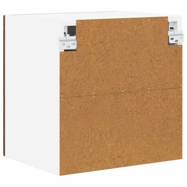 vidaXL Ντουλάπι τοίχου από γυαλί PORTO Καφέ δρυς 40x31x40cm 1 τεμ.