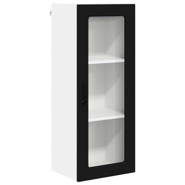 vidaXL Ραφιέρα τοίχου PORTO Μαύρο 40x31x100cm Επεξεργασμένο Ξύλο