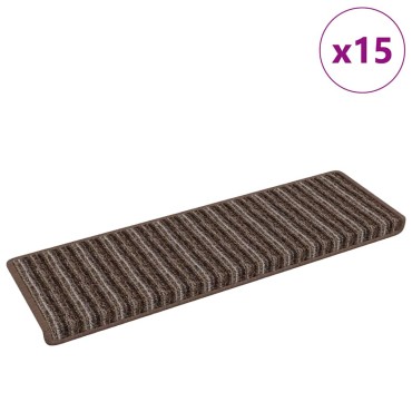vidaXL Αυτοκόλλητα Ματ Σκαλοπατιών 15 τμχ. 65 x 21 x 4 cm Non-Slip