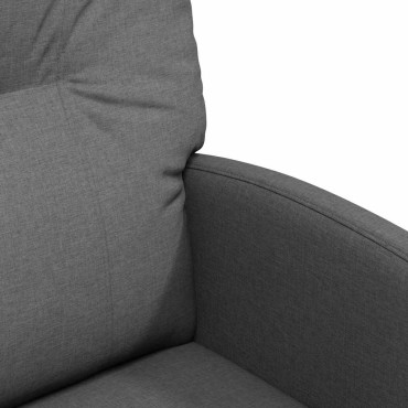 vidaXL Καρέκλες Φαγητού με Ρόδες 2 τεμ. ύφασμα Σκούρο γκρι 57x67x95cm