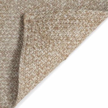 vidaXL Χαλί Περιοχής Φυσικό και Λευκό 80x150cm Γιούτα